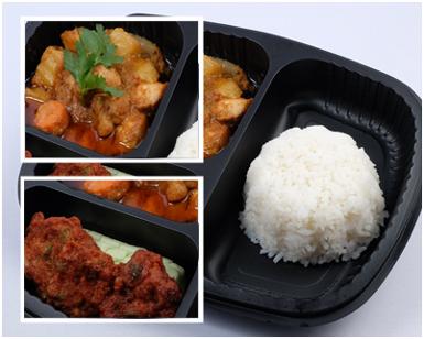 ข้าวหอมมะลิ & แกงกระหรี่ไก่ & ทอดมันปลากราย M029